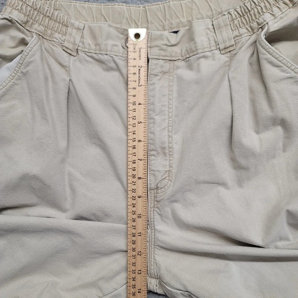 L.L.Bean Pants Womens 16 Tan Vintage Flannel Lined Pathfinder Straight Pockets - Picture 10 of 12